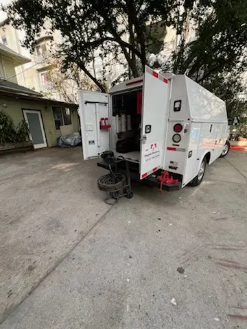 Magnet Plumbing service vehicle on-site for Faucet Repair in Snowden